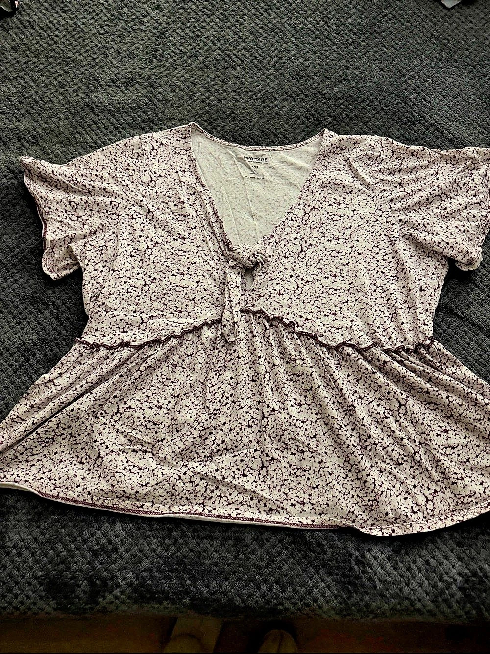 Torrid Floral Short Sleeve Blouse Size 1